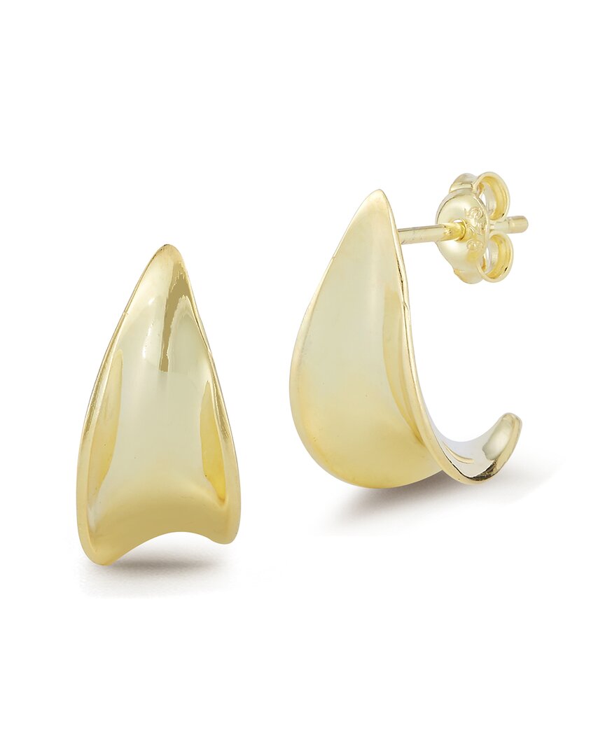 Chloe & Madison Chloe And Madison 14k Over Silver Concave Earrings