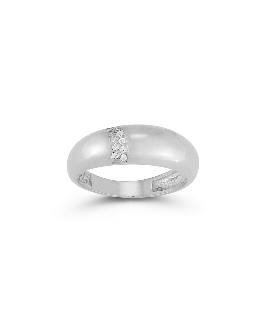 Chloe & Madison Chloe And Madison Silver Cz Dome Ring