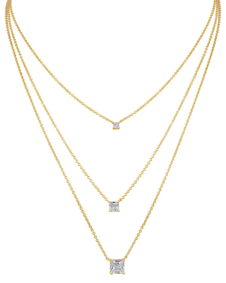 CZ BY KENNETH JAY LANE CZ BY KENNETH JAY LANE 14K PLATED CZ LAYERED NECKLACE