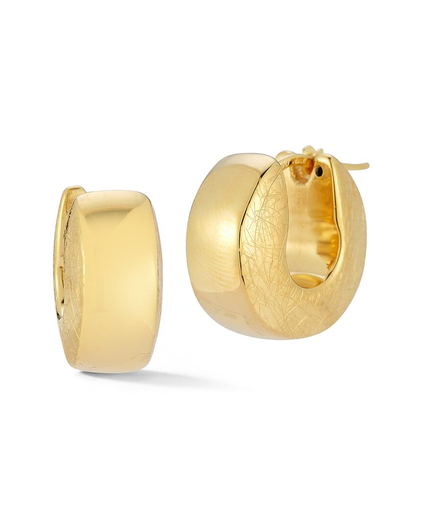 SPHERA MILANO SPHERA MILANO 14K OVER SILVER HOLLOW CHUNKY HOOPS