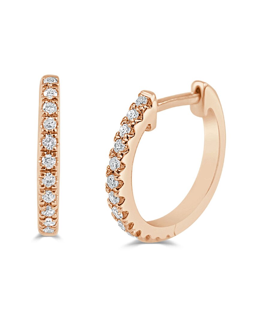 Sabrina Designs 14k Rose Gold 0.10 Ct. Tw. Diamond Huggie Earrings In Gold
