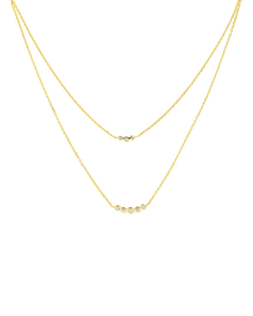 Shop Pure Gold 14k 0.12 Ct. Tw. Diamond Necklace