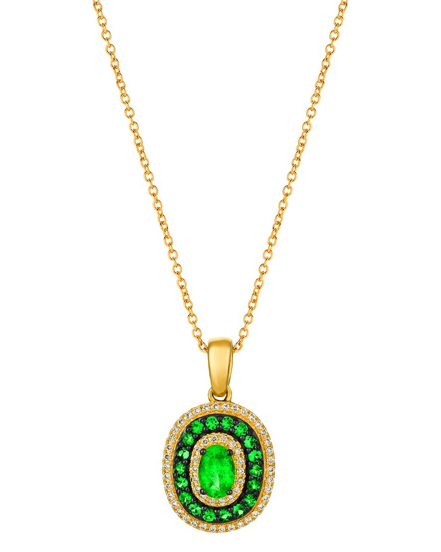 Le Vian ® 14k 0.69 Ct. Tw. Diamond & Emerald Pendant