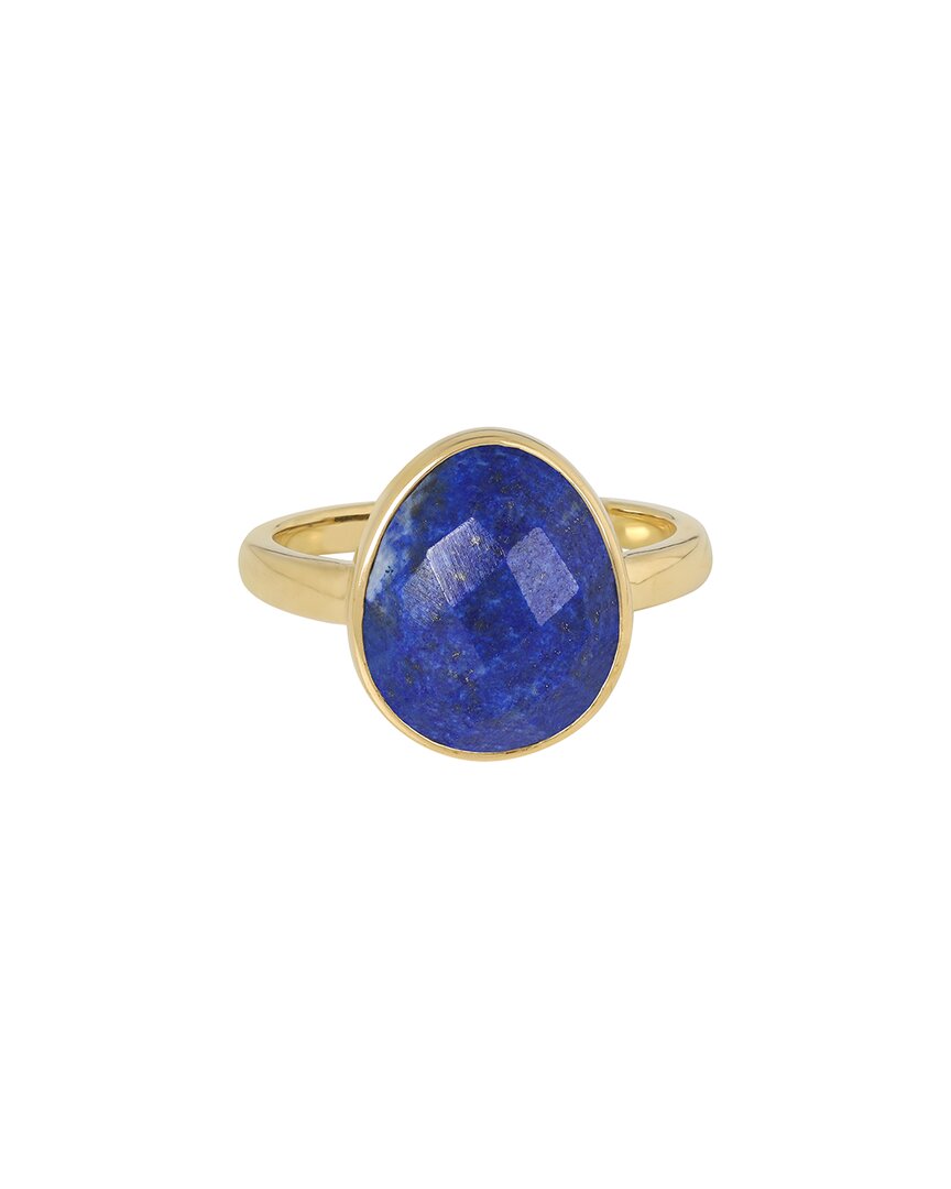 Tiramisu 14k Plated 4.23 Ct. Tw. Lapis Lazuli Ring