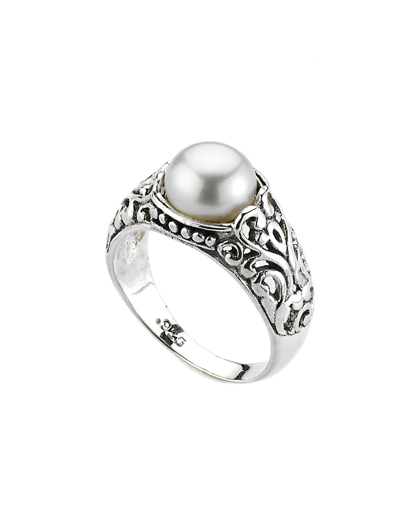 Samuel B. Silver 7.5-8mm Pearl Balinese Ring