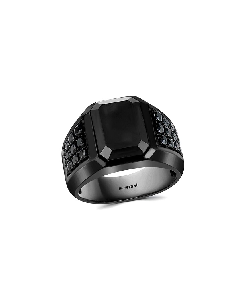 Effy Fine Jewelry Silver 5.37 Ct. Tw. Onyx & Black Spinel Ring