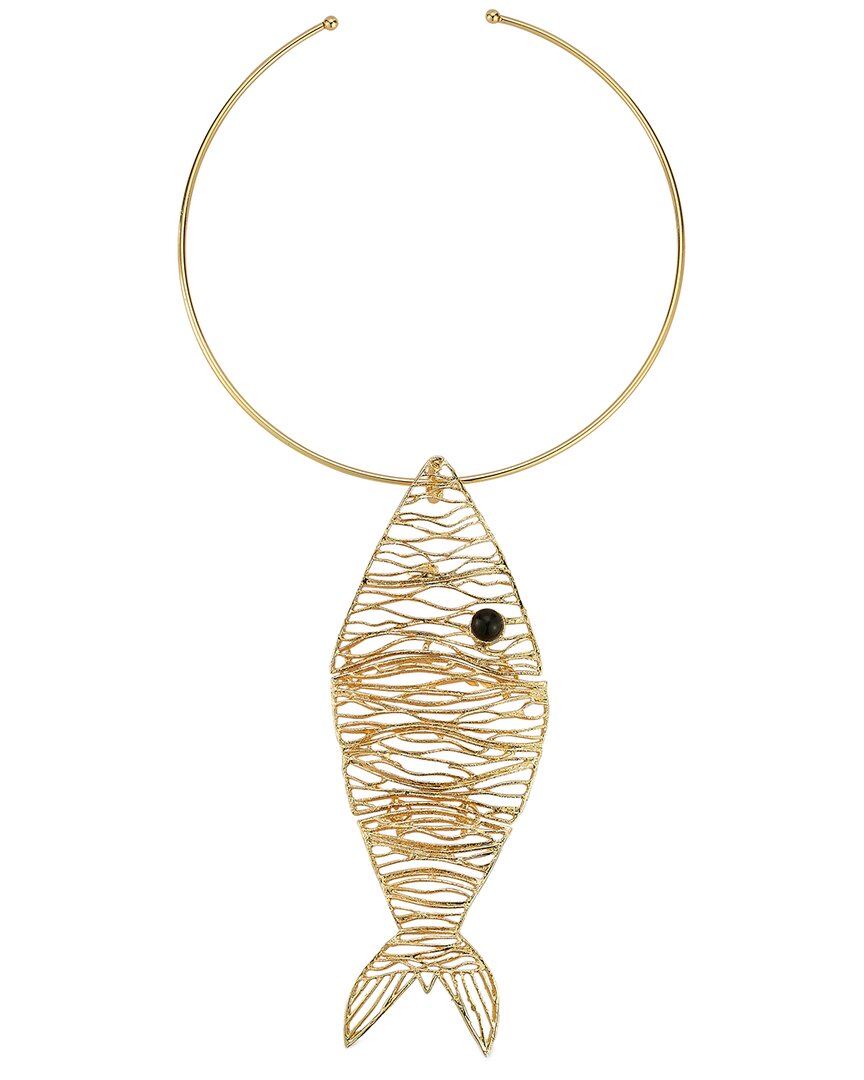Sphera Milano Plated Fish Collar Necklace
