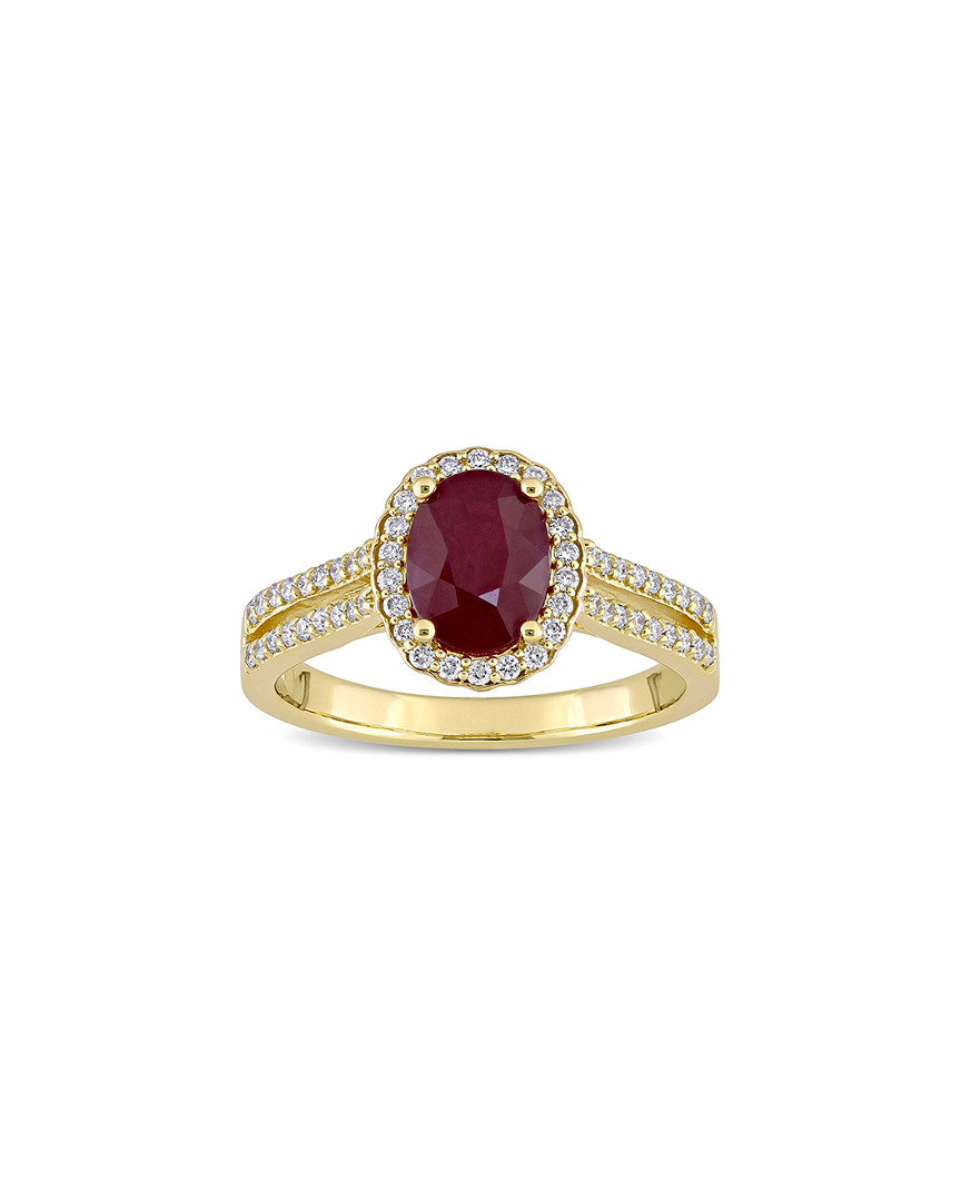 Rina Limor 14k 1.73 Ct. Tw. Diamond & Ruby Ring