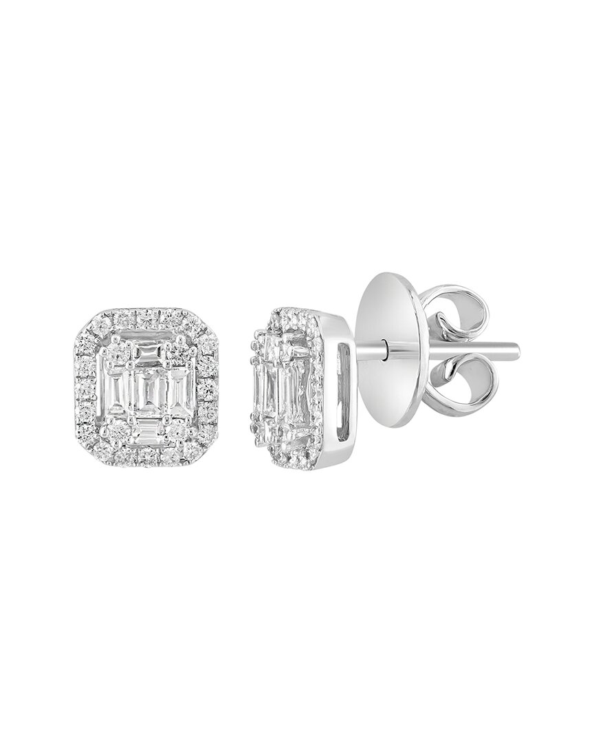 Effy Fine Jewelry Effy 18k 0.45 Ct. Tw. Diamond Earrings In Metallic