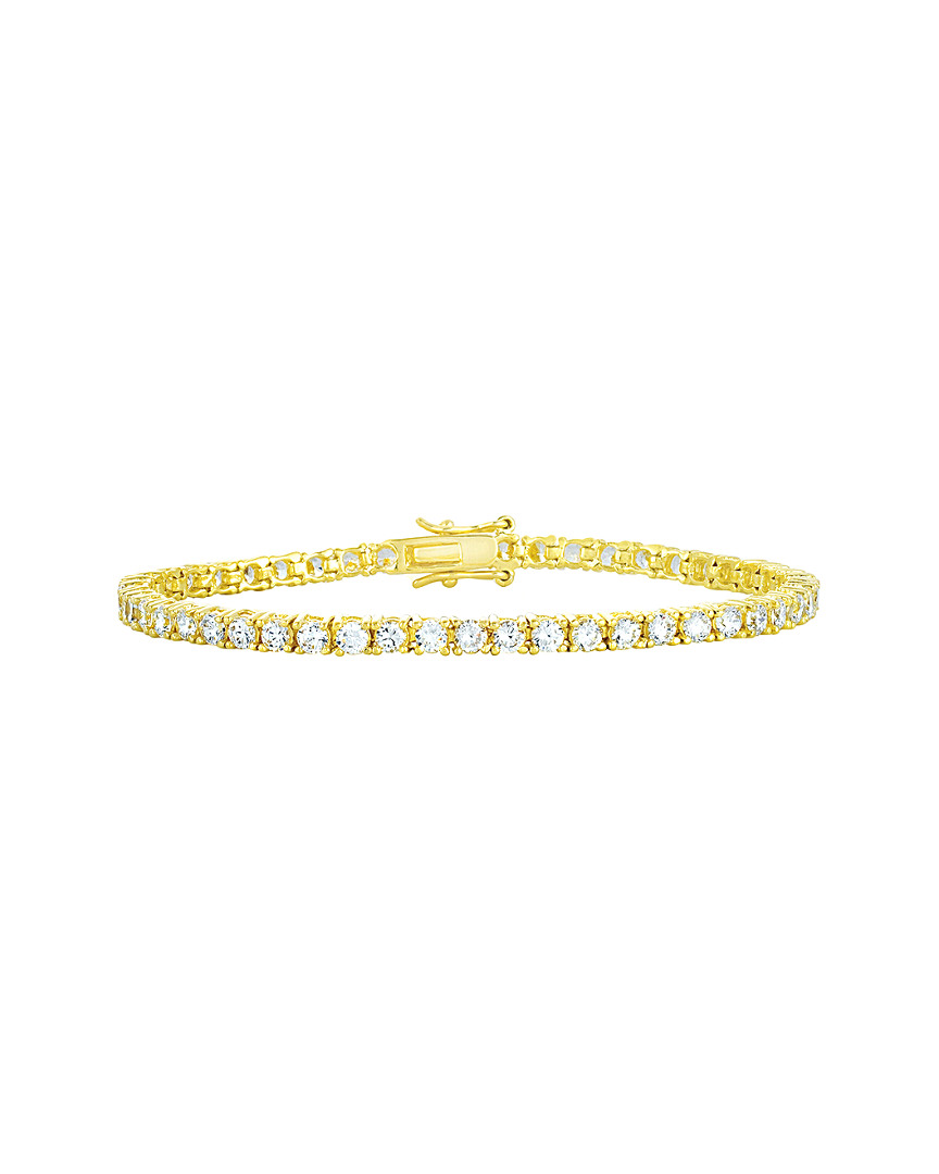 Genevive 14k Over Silver Cz Tennis Bracelet