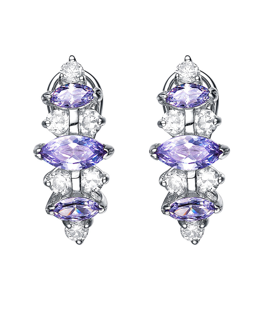 Genevive Silver Cz Earrings