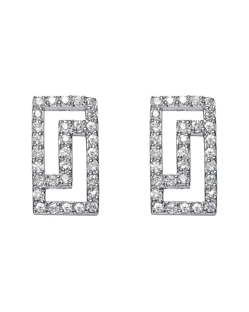 Genevive Silver Cz Earrings