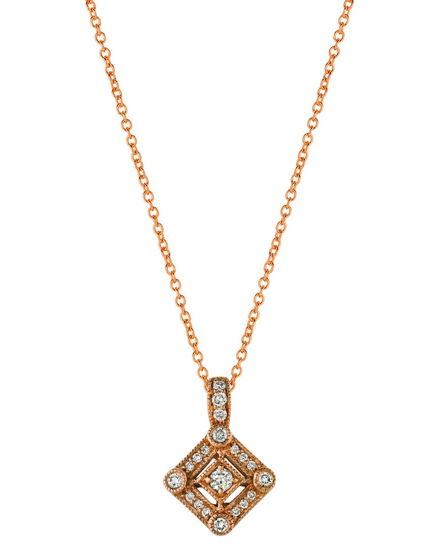 Le Vian ® 14k Strawberry Gold 0.17 Ct. Tw. Diamond Pendant Necklace