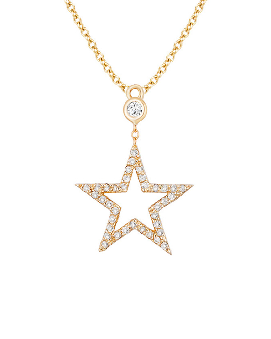 Ariana Rabbani 14k 0.23 Ct. Tw. Diamond Open Star Necklace
