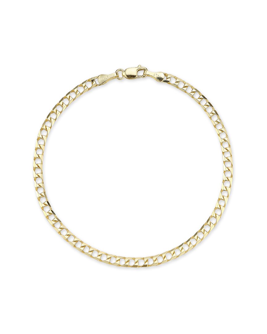 Shop Italian Gold 14k  Square Curb Bracelet