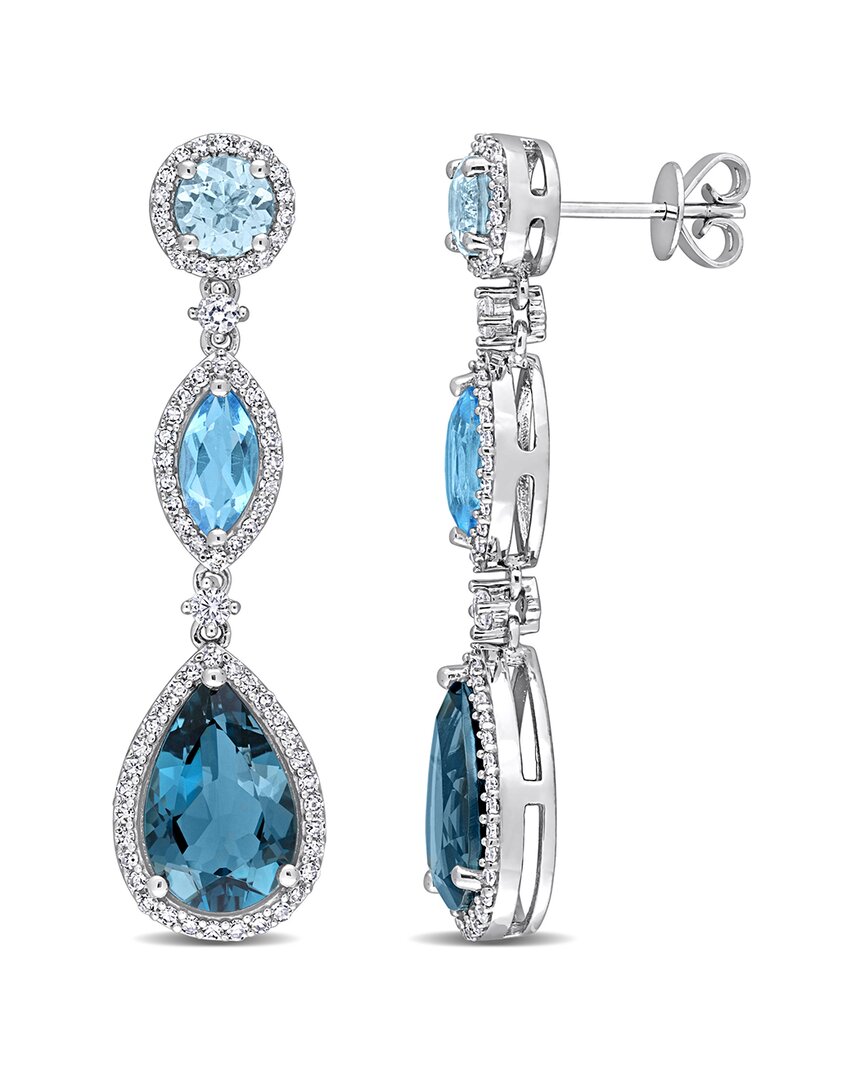 Rina Limor 14k 9.17 Ct. Tw. Diamond & Gemstone Earrings