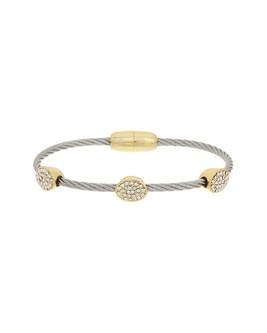 Juvell 18k Plated Cz Bangle Bracelet