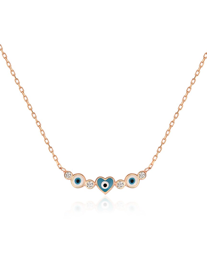 Gabi Rielle 14k Over Silver Protect Your Heart Pendant Necklace