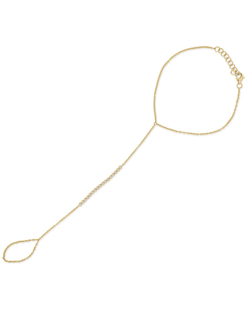 Sabrina Designs 14k 0.21 Ct. Tw. Diamond Hand Chain Bracelet