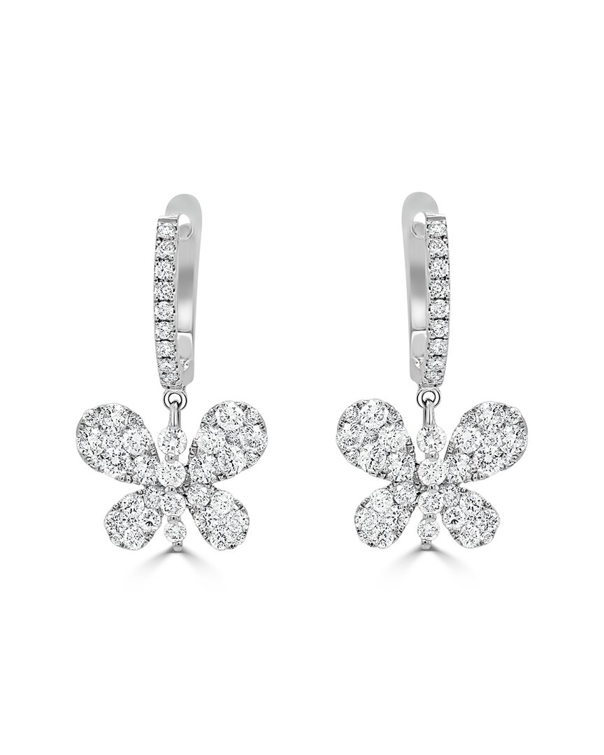 Sabrina Designs 18k 1.90 Ct. Tw. Diamond Flower Earrings