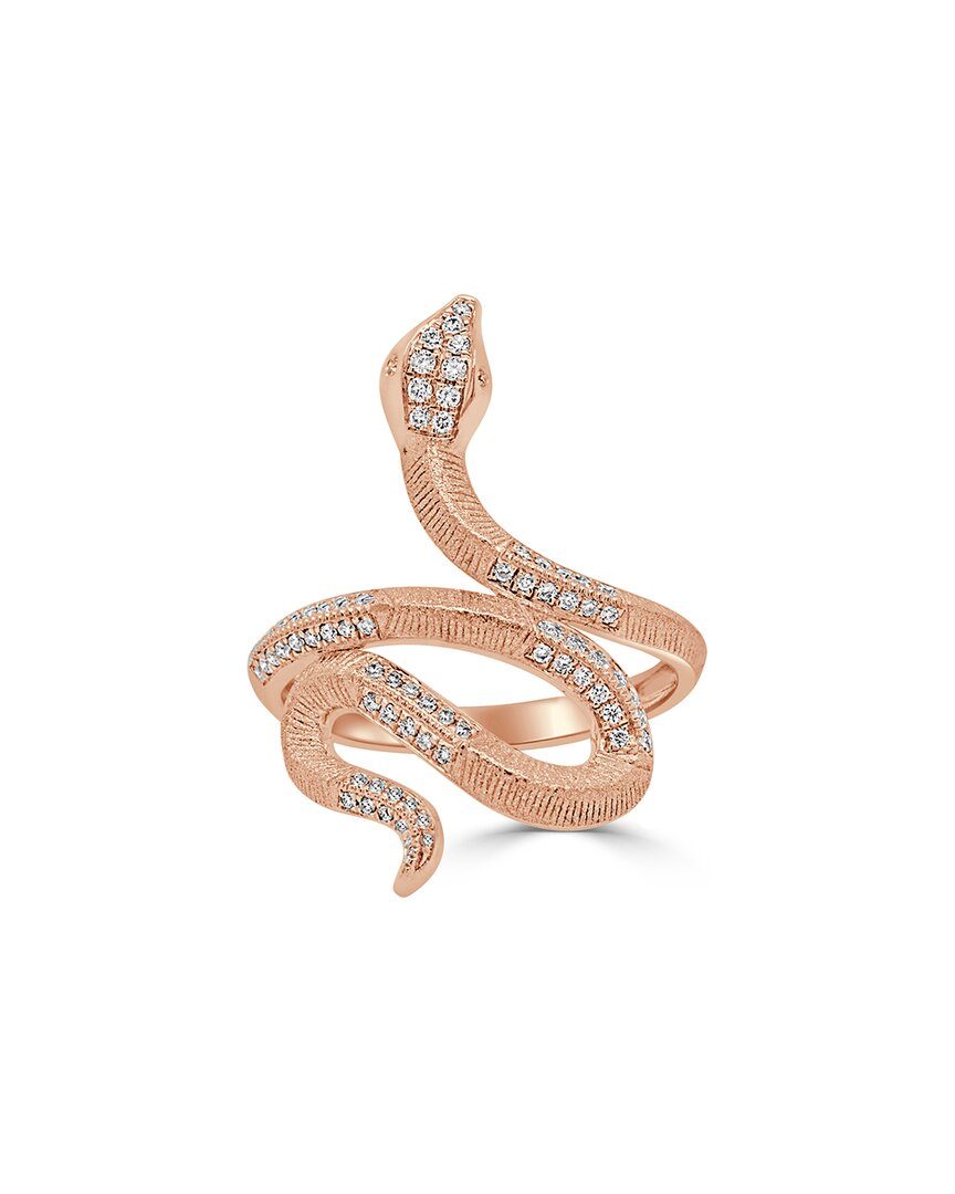 Sabrina Designs 18k Rose Gold 0.21 Ct. Tw. Diamond Snake Wrap Ring