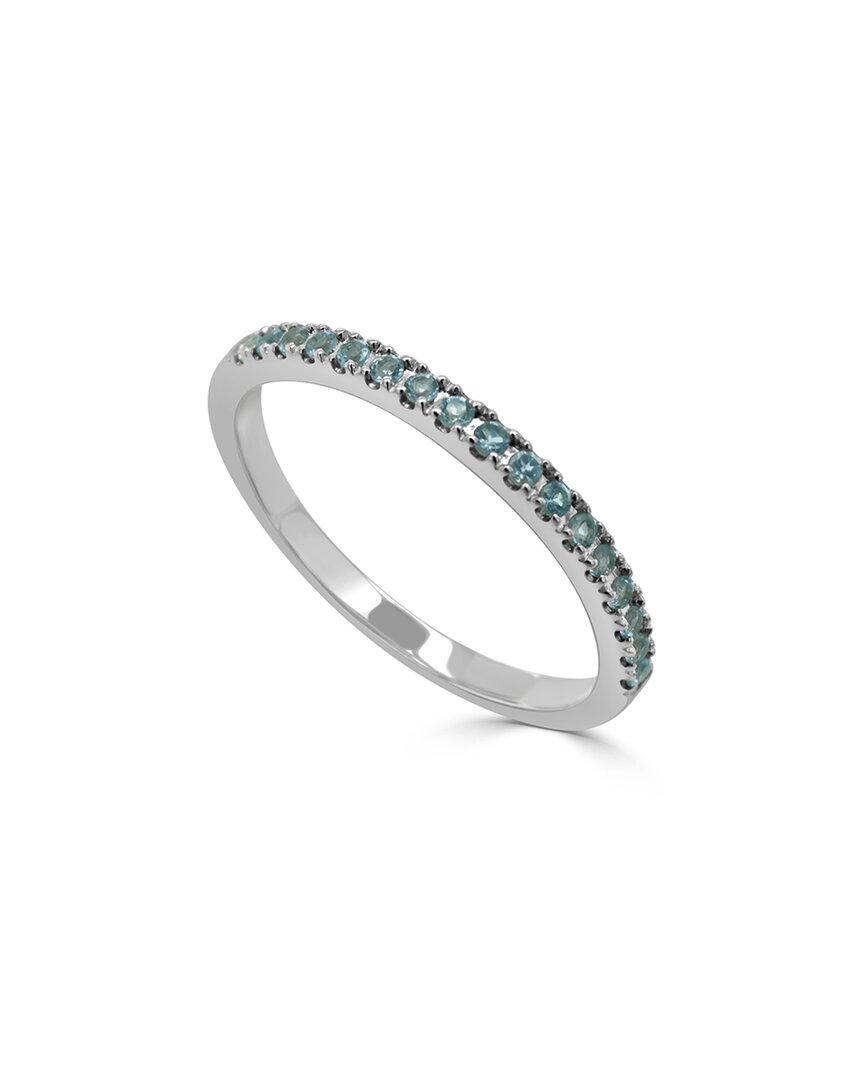 Sabrina Designs 14k 0.22 Ct. Tw. Blue Topaz Stackable Half-eternity Birthstone Ring