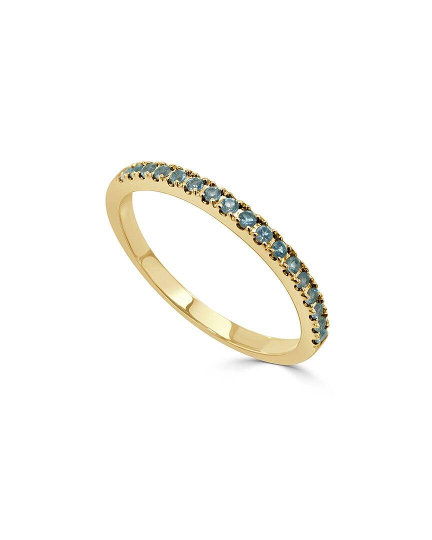 Sabrina Designs 14k 0.17 Ct. Tw. Aquamarine Stackable Half-eternity Birthstone Ring