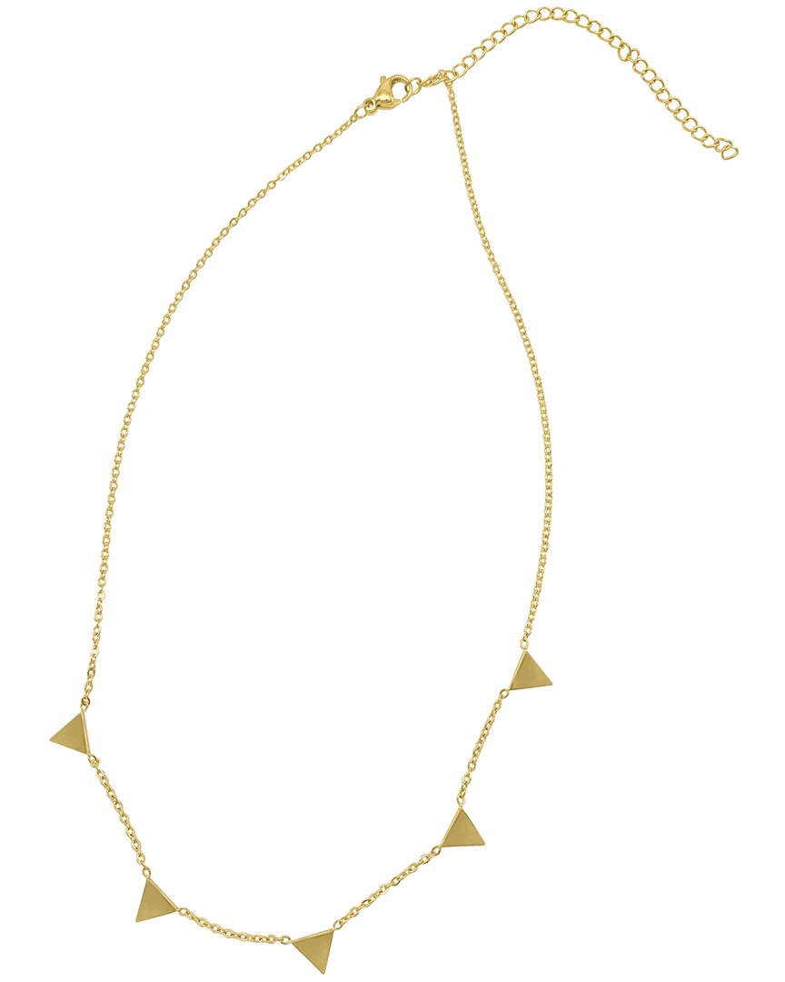 Adornia 14k Plated Triangle Edge Necklace