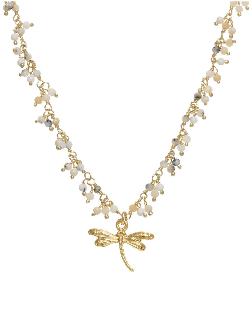 Rachel Reinhardt 14k Over Silver Cluster Dragonfly Necklace