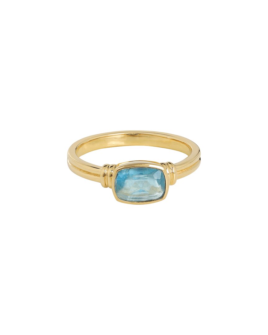 Tiramisu 14k Plated 1.03 Ct. Tw. Green Fluorite Ring