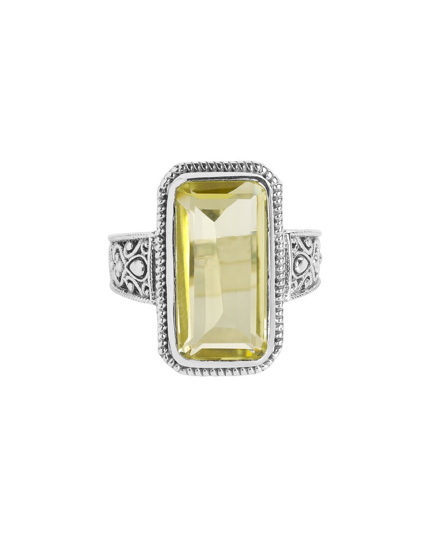 Tiramisu Silver 8.40 Ct. Tw. Lemon Quartz Ring