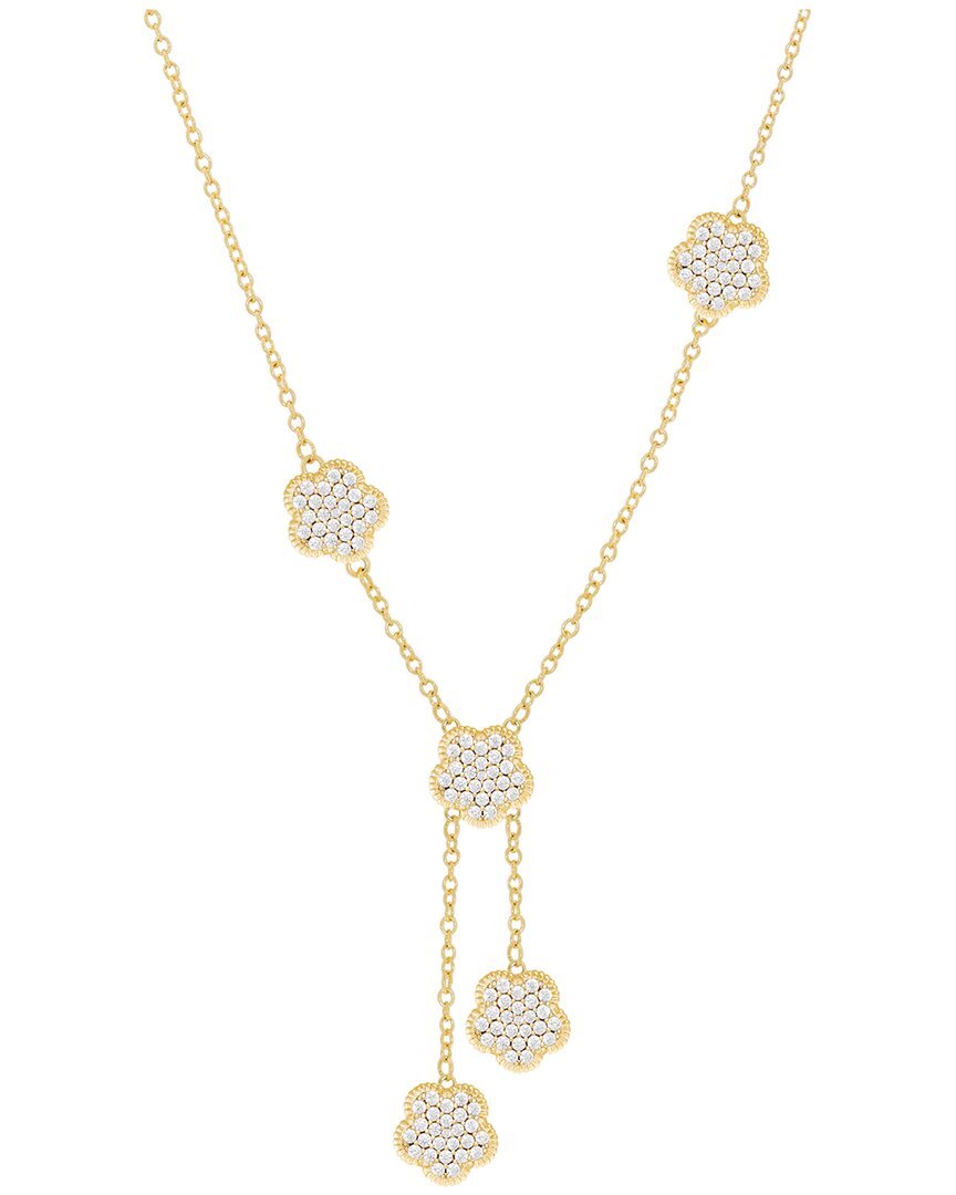 Jankuo Flower 14k Lab-grown Cubic Zirconia Cz Dangle Necklace