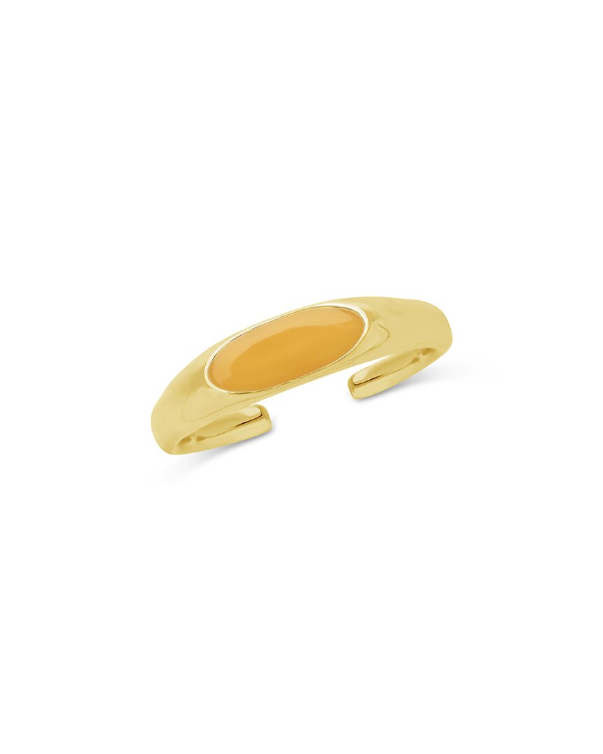 Sterling Forever Sterling Silver Enamel Open Signet Ring