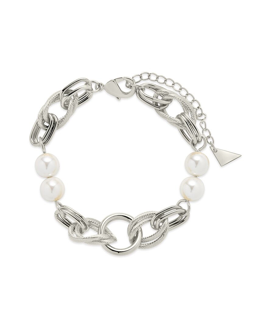 Sterling Forever Ivanna Imitation Pearl Bracelet