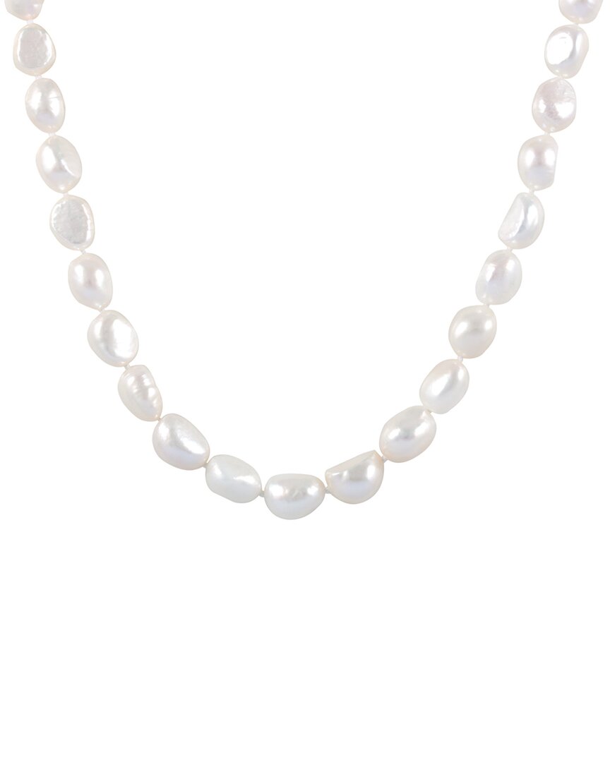 Splendid Pearls Silver 9-10mm Pearl Necklace