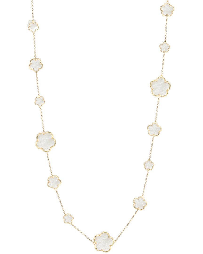 Jankuo Flower 14k Plated 3 Sizes Flower Station Necklace In Gold