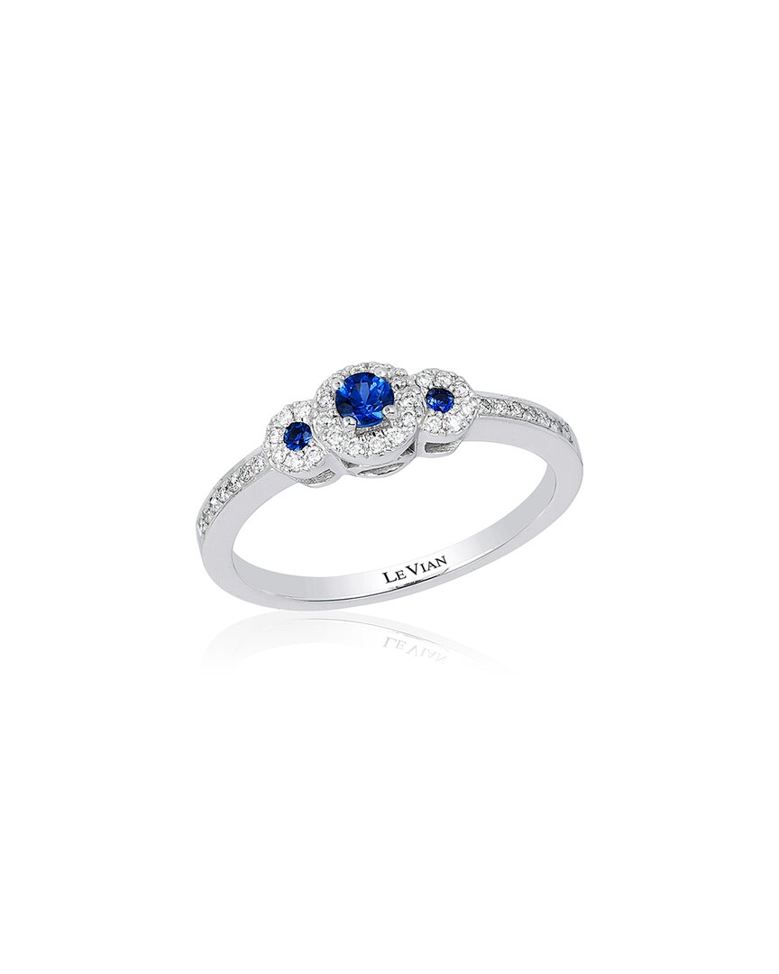 Le Vian ® 14k White Gold® 0.25 Ct. Tw. Diamond & Sapphire Ring