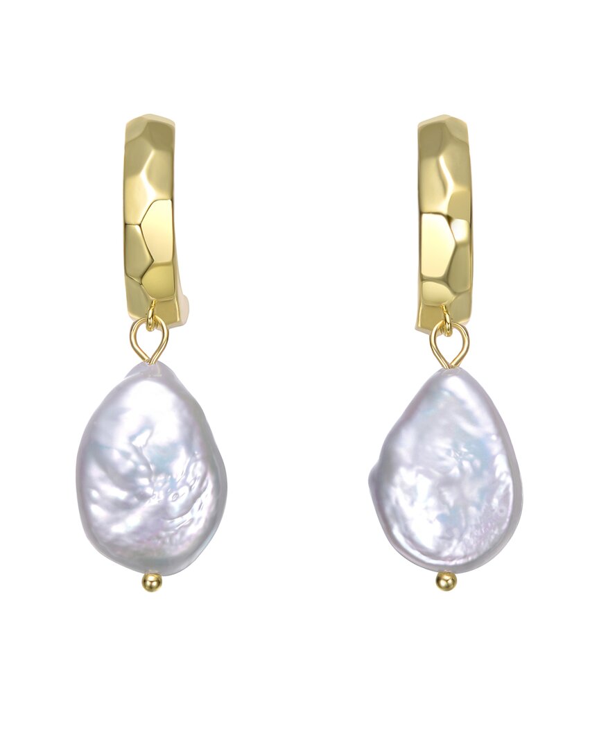 Genevive 14k Pearl Dangle Earrings
