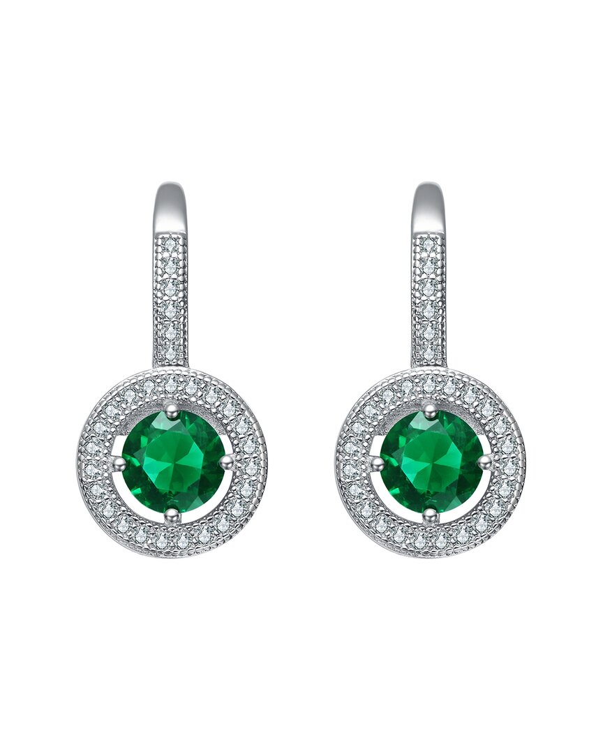 Rachel Glauber Diamond Cz Dangle Earrings