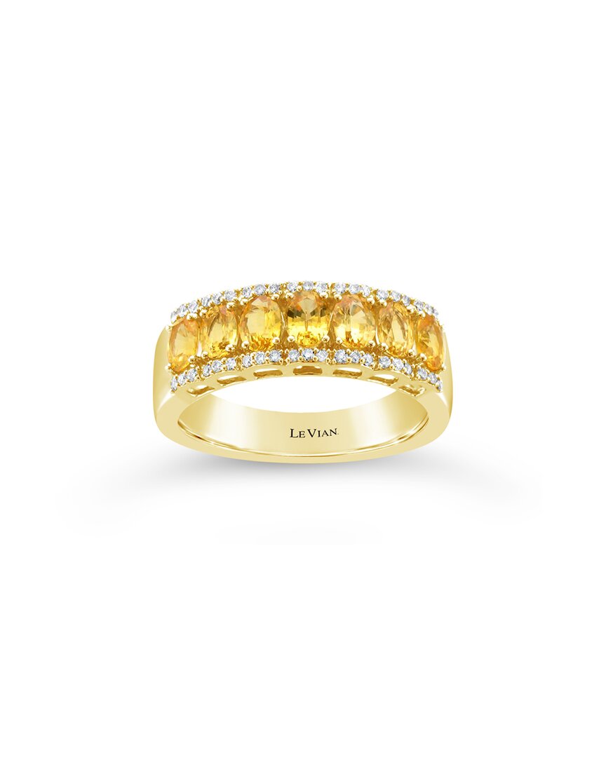 Le Vian 14k 1.35 Ct. Tw. Diamond & Yellow Sapphire Half-eternity Ring