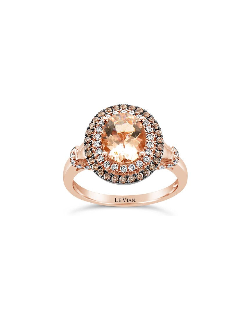 Le Vian 14k Rose Gold 1.85 Ct. Tw. Diamond & Morganite Half-eternity Ring