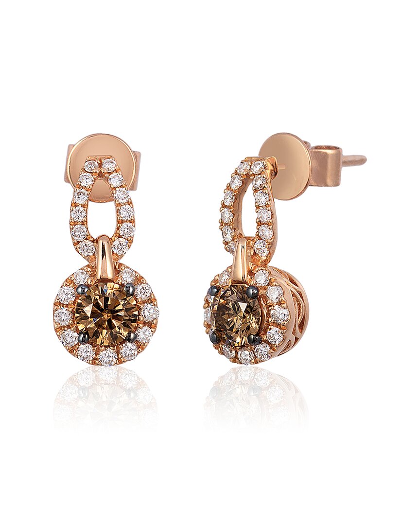 Shop Le Vian 14k Rose Gold 0.73 Ct. Tw. Diamond Earrings