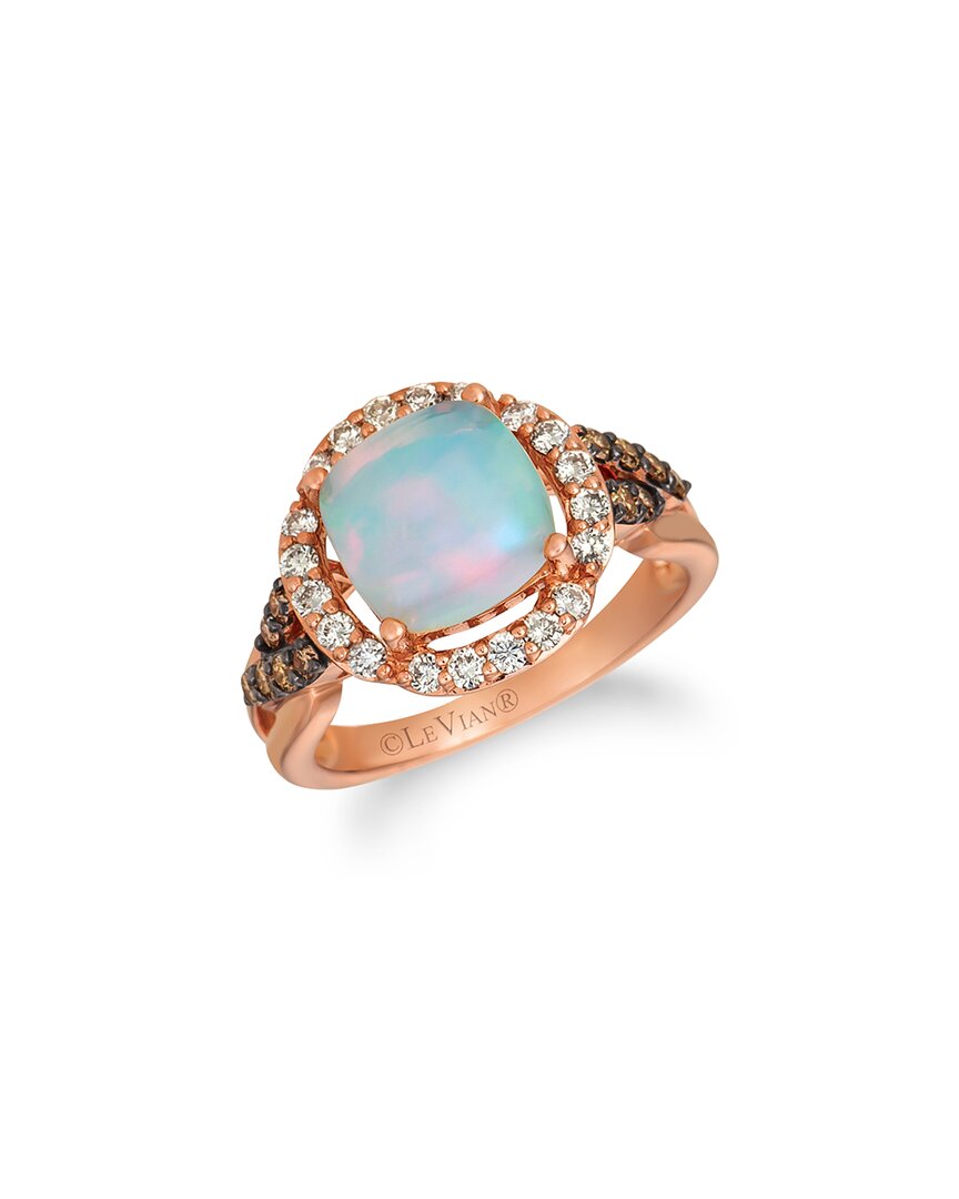 Le Vian 14k Rose Gold 2.37 Ct. Tw. Diamond & Opal Half-eternity Ring