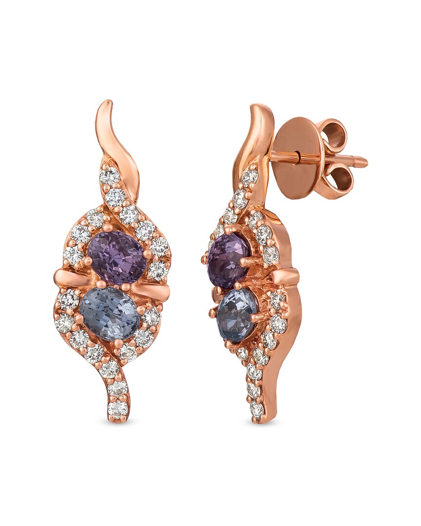 Le Vian 14k Rose Gold 2.06 Ct. Tw. Diamond & Gemstone Earrings