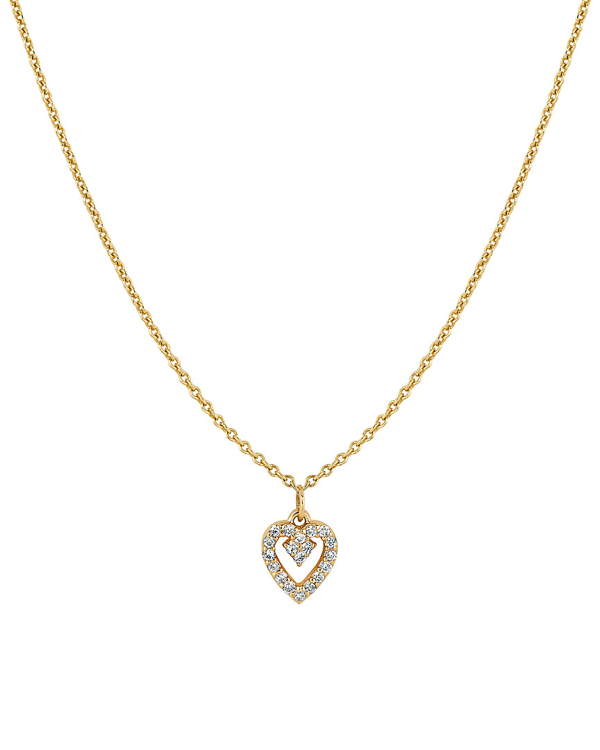 Ariana Rabbani 14k 0.15 Ct. Tw. Diamond Open Heart Necklace