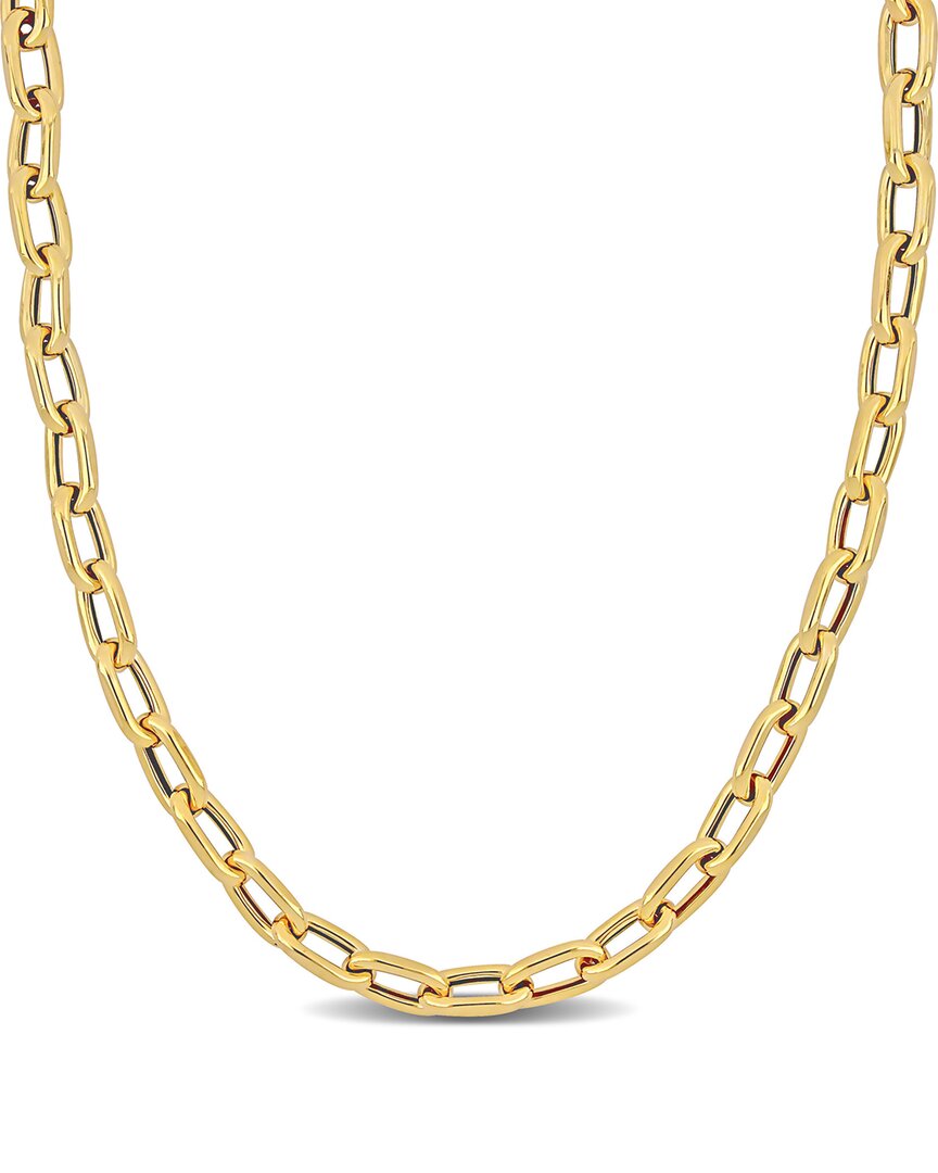 Italian Gold 14k Oval Link Necklace In Gold