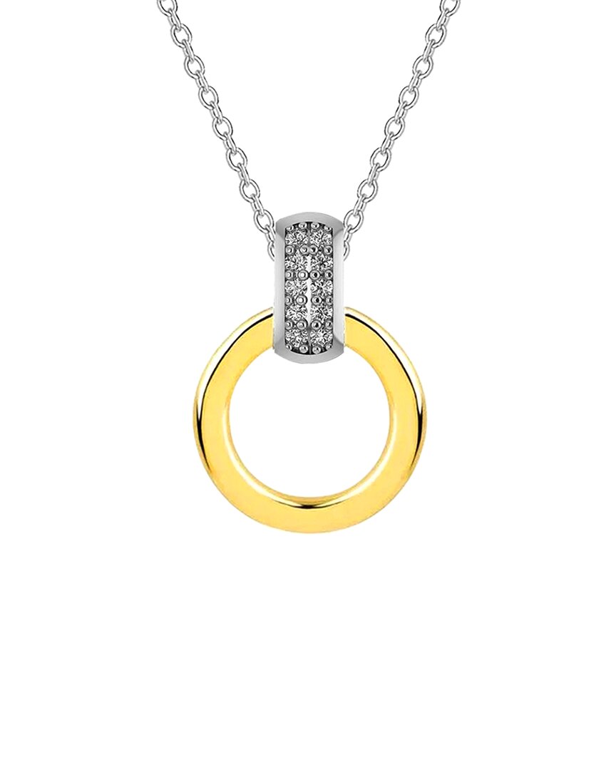 Gabi Rielle 14k Over Silver Cz Stackable Necklace