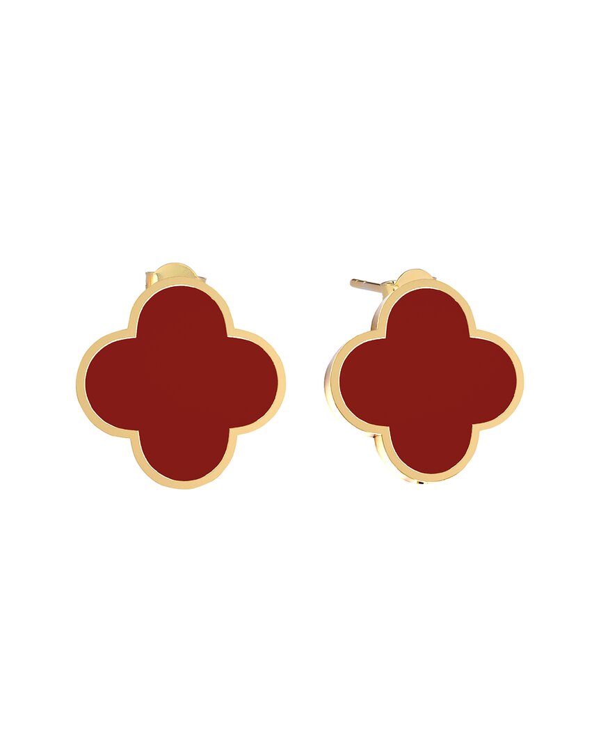Gabi Rielle 14k Over Silver Agate Stackable Earring
