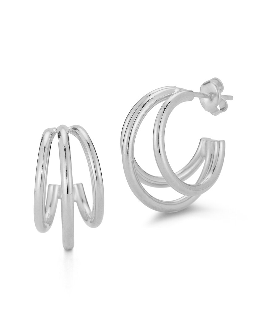 CHLOE & MADISON CHLOE AND MADISON SILVER TRIPLE HOOPS