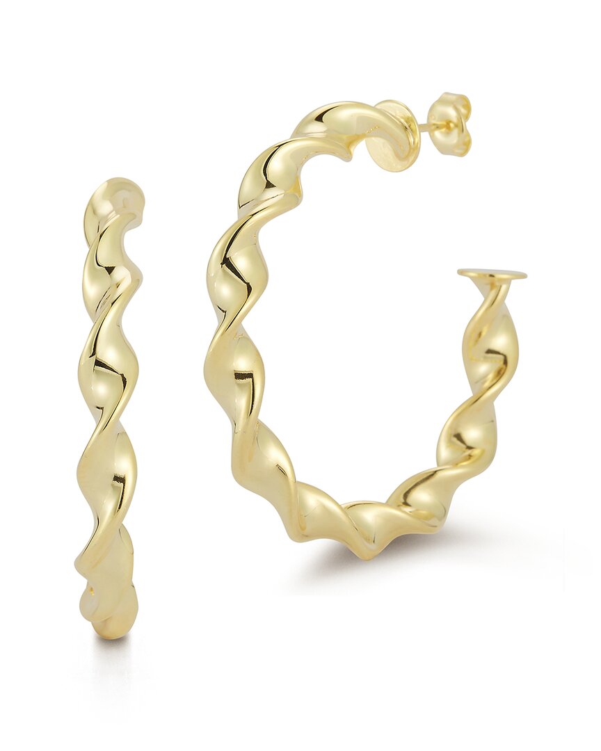 Chloe & Madison Chloe And Madison 14k Over Silver Xl Bold Twist Hoops
